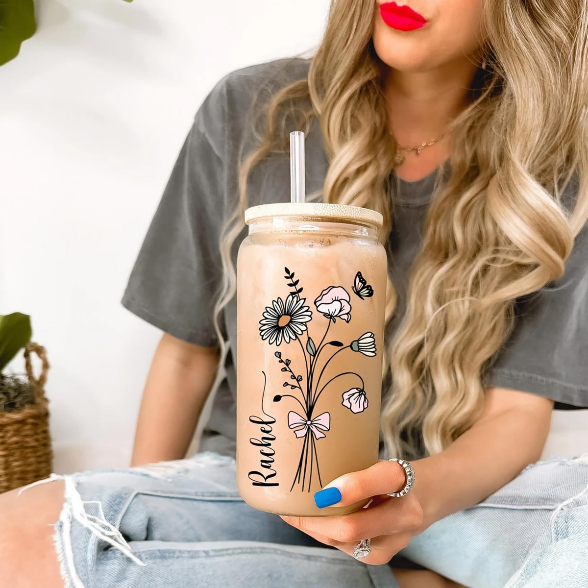 Coffee Equipment Gift - Customized Cute Cup Bottle With Lids