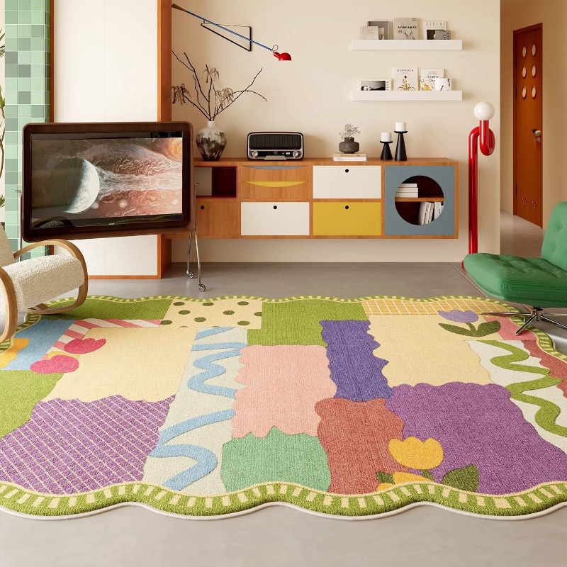 Coffee Equipment At Home - Abstract Dopamine Living Room Carpet Cartoon