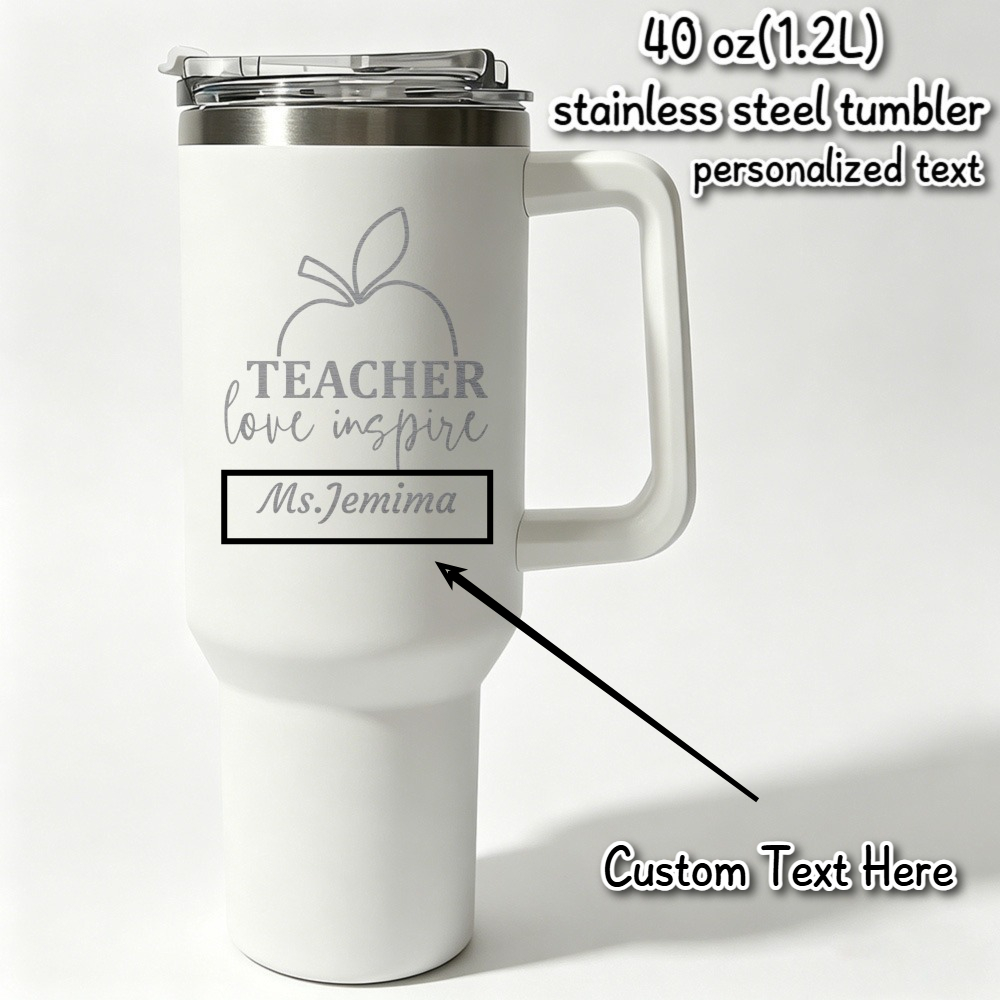 Coffee Equipment Gift - 1L Teacher personalized text bottle Stainless