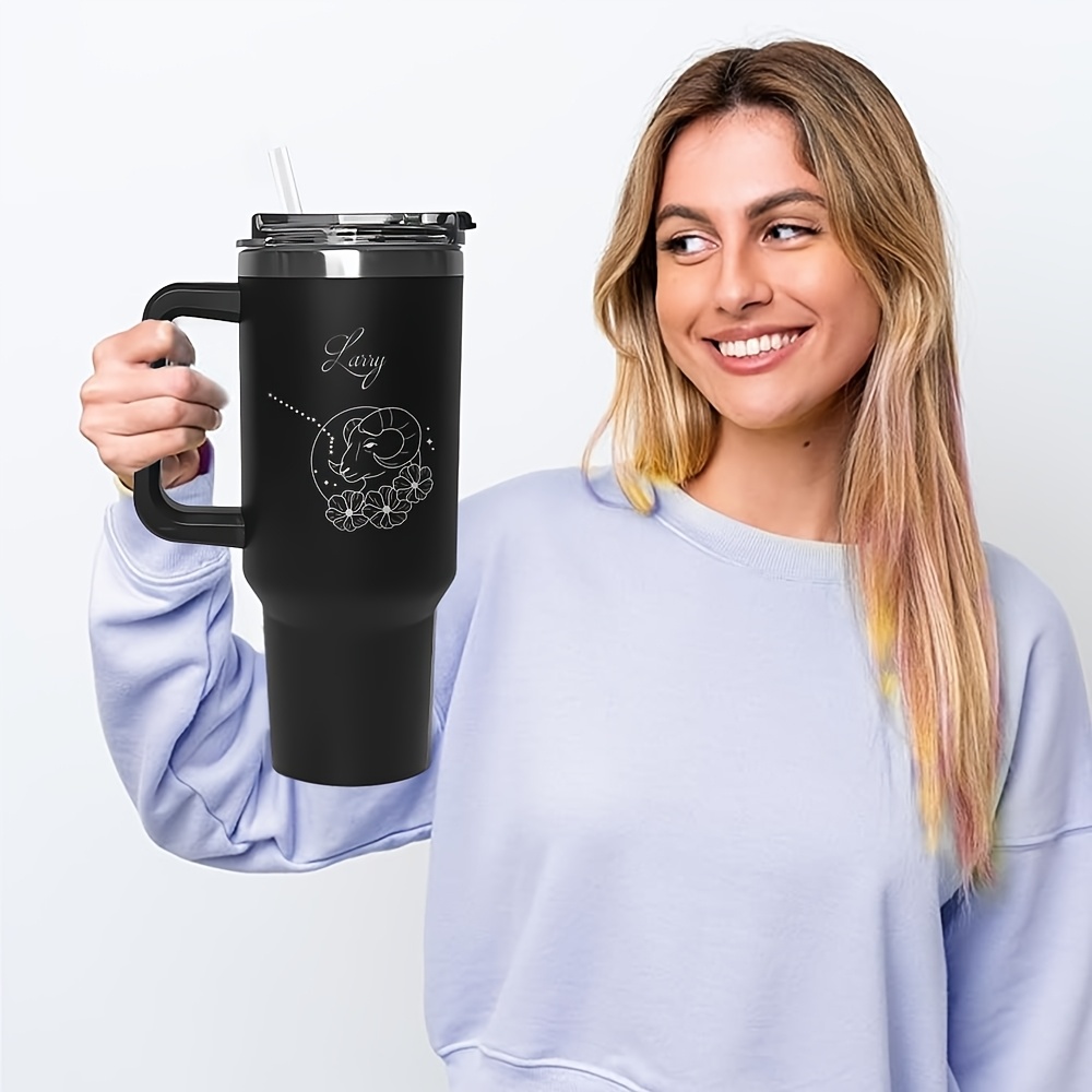 Coffee Equipment Gift - A Custom Black Travel Mug Featuring