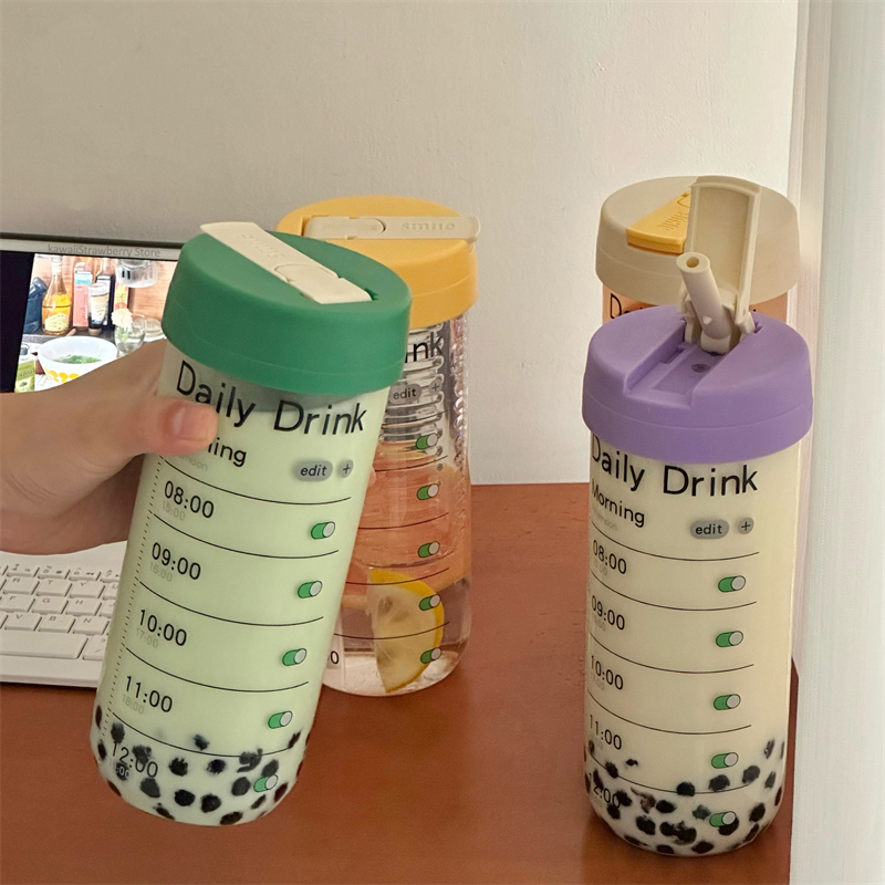 Glass Water Bottle With Time M - Coffee Equipment Gift recension och pris