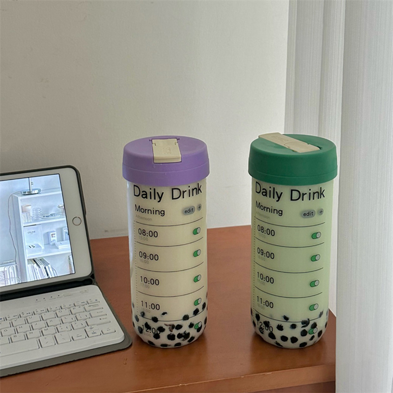 Glass Water Bottle With Time M - Coffee Equipment Gift recension och pris