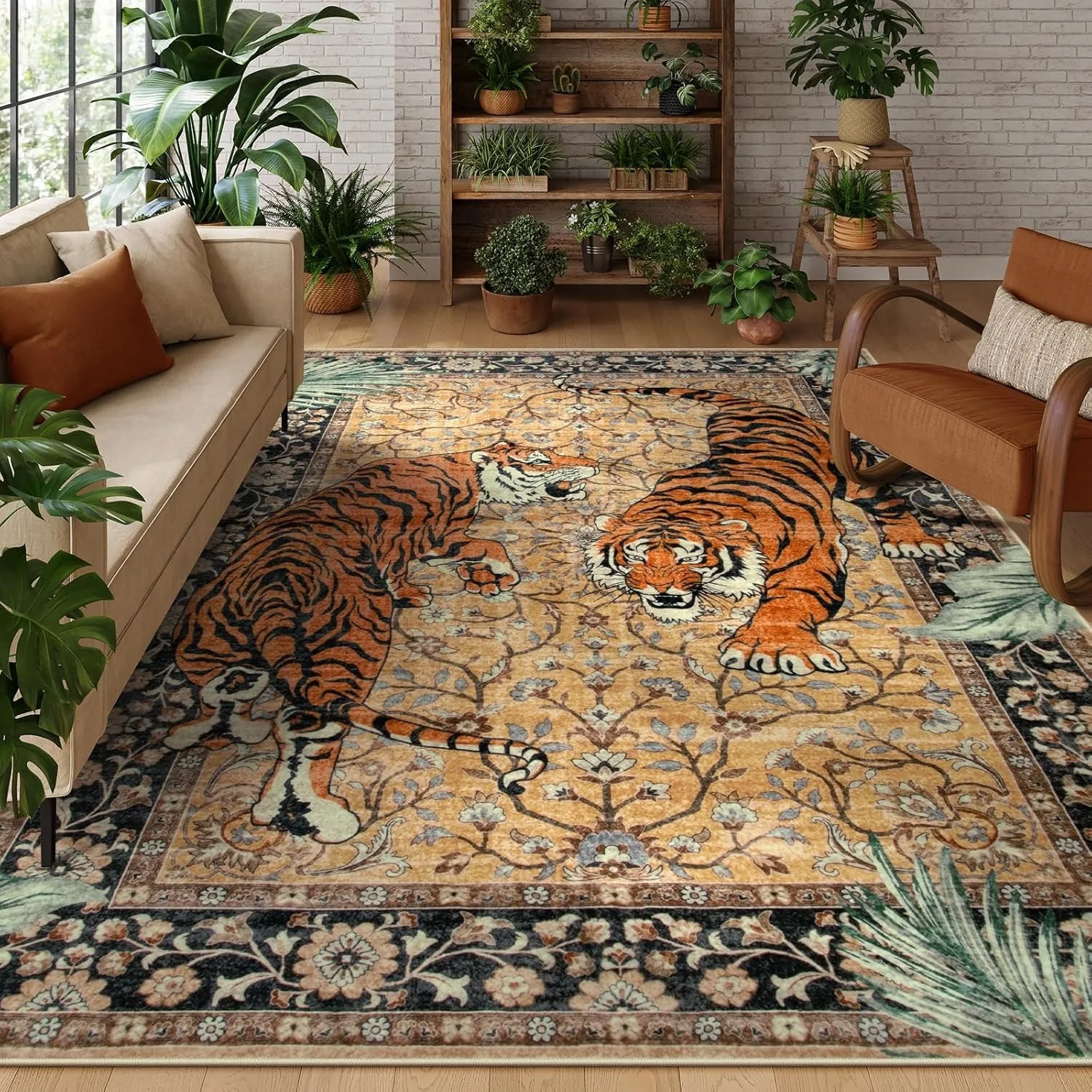 Jungle Tiger Rug for Living Ro - Coffee Equipment At Home recension och pris