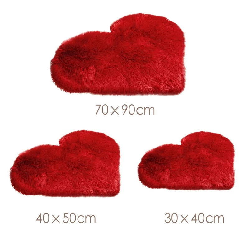 Furry Solid Color Heart Rug Be - Coffee Equipment At Home recension och pris