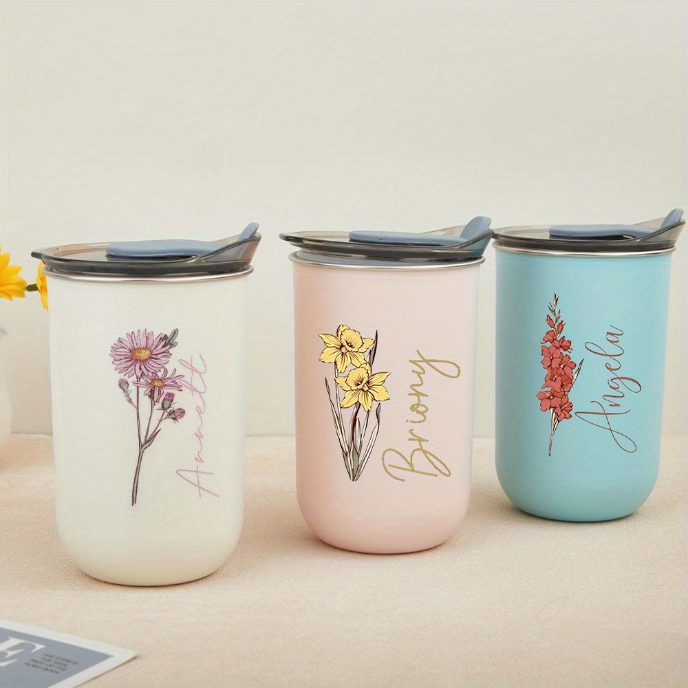 Custom Birth Flower Stainless  - Coffee Equipment Gift recension och pris