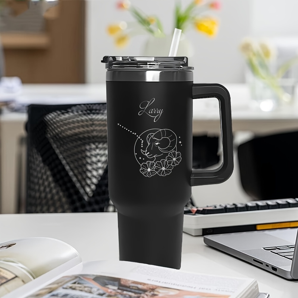A Custom Black Travel Mug Feat - Coffee Equipment Gift recension och pris